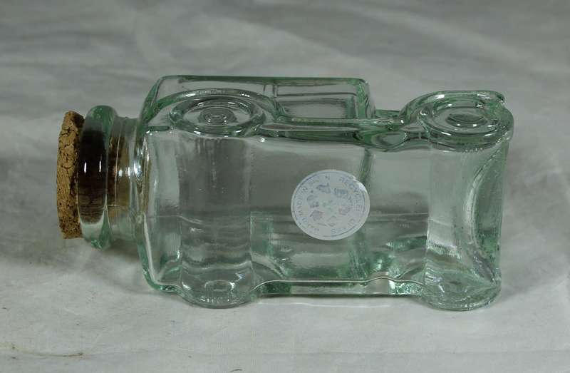 Old glass car candy holder