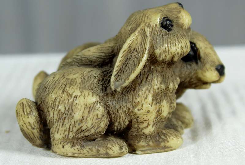 Miniature two bunnies