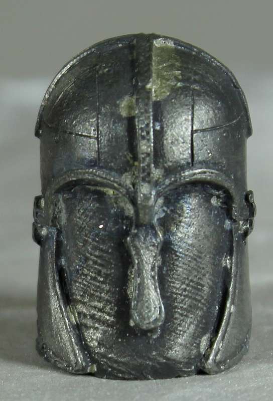 Metal thimble - medieval helmet