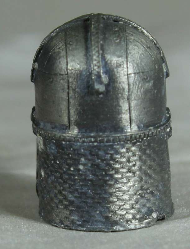 Metal thimble - medieval helmet