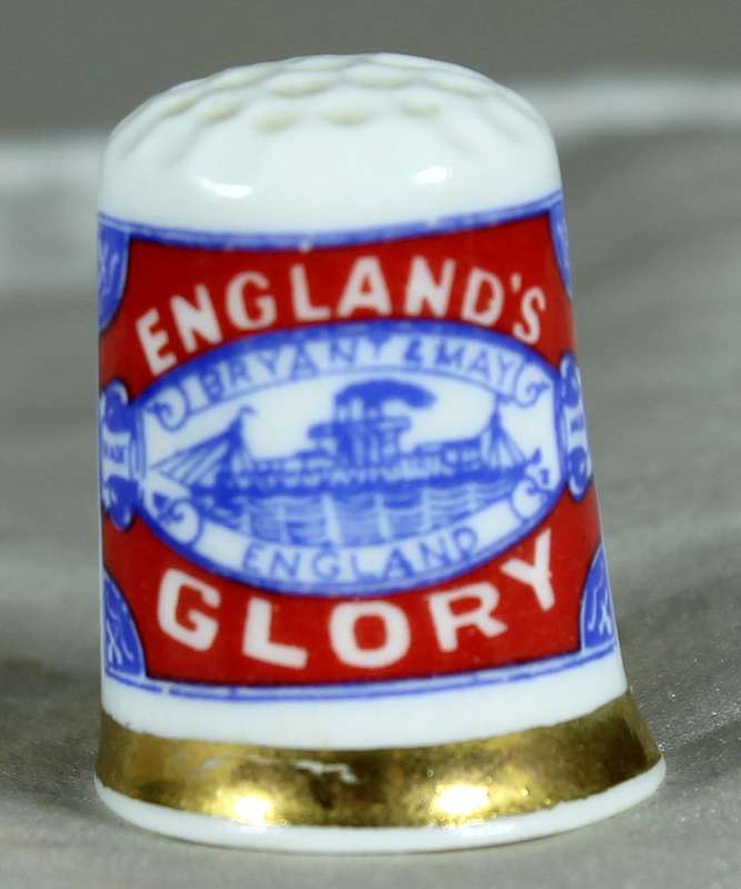 Advertising thimble - Bryant & May - England's glory - Finsbury