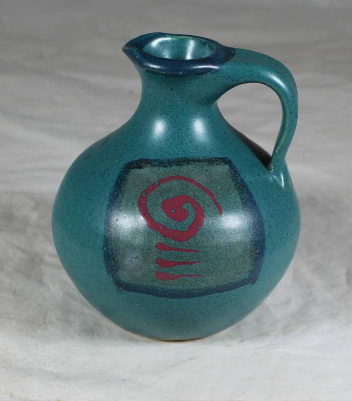 Hand painted green vase
