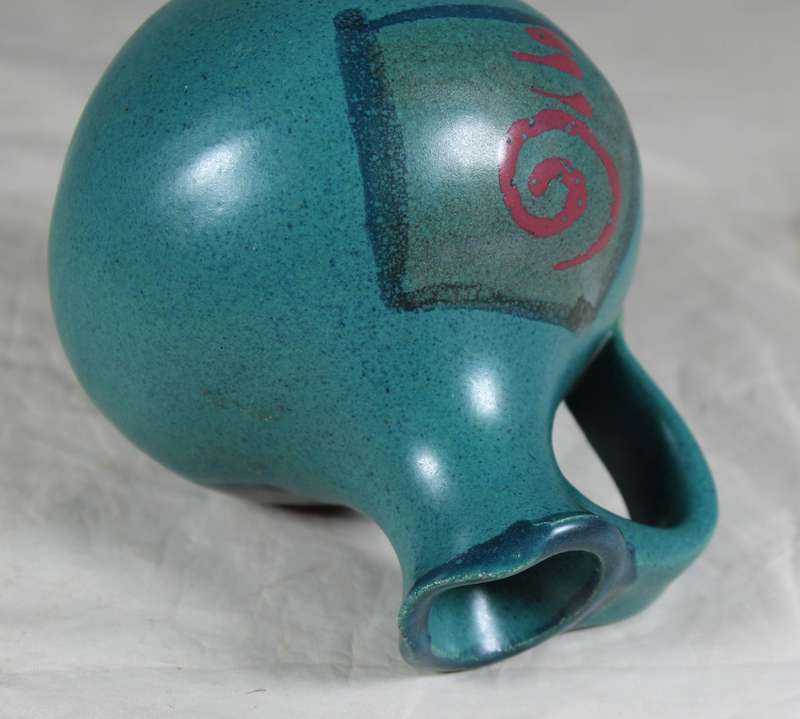 Hand painted green vase