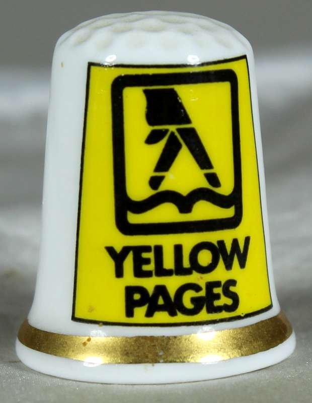 Advertising thimble - Yellow pages