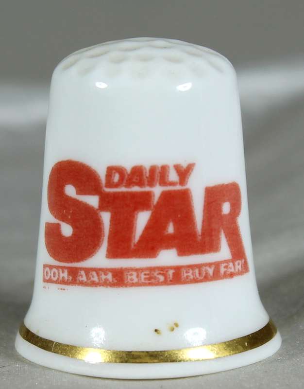Advertising thimble - Daily star