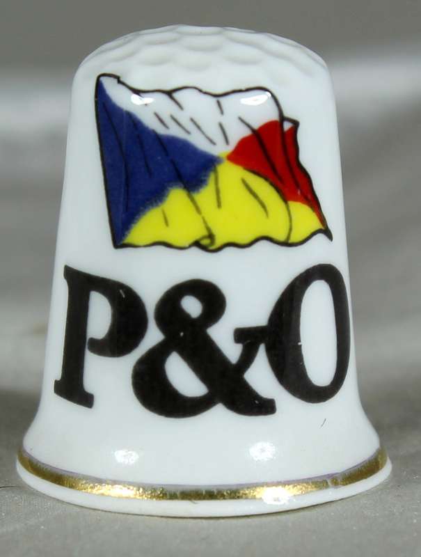 Advertising thimble - P & O - the thimble guild