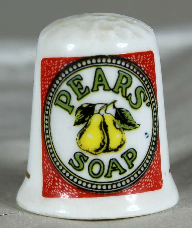 Advertising thimble - Pears soap - Peter Gosling