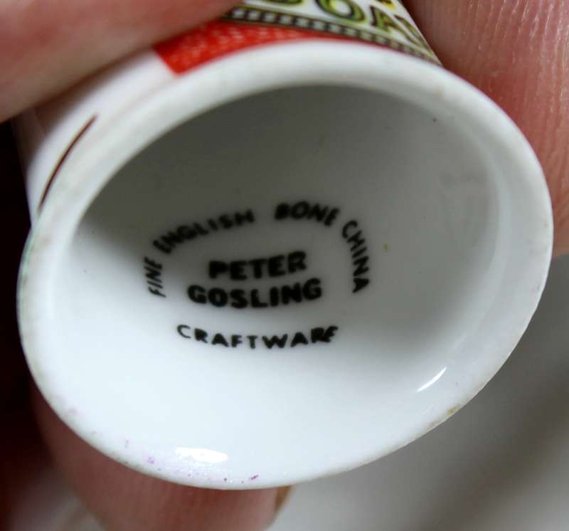 Advertising thimble - Pears soap - Peter Gosling