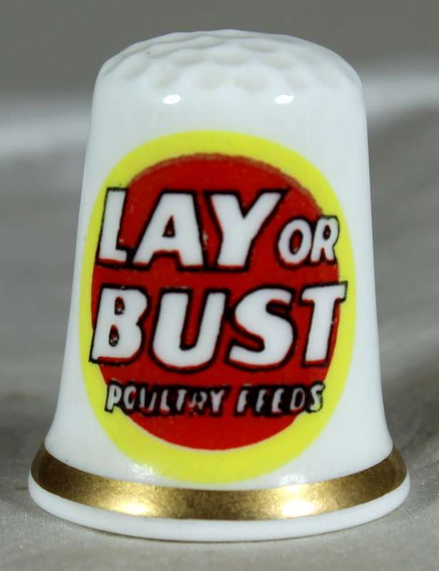 Advertising thimble - Lay or Bust