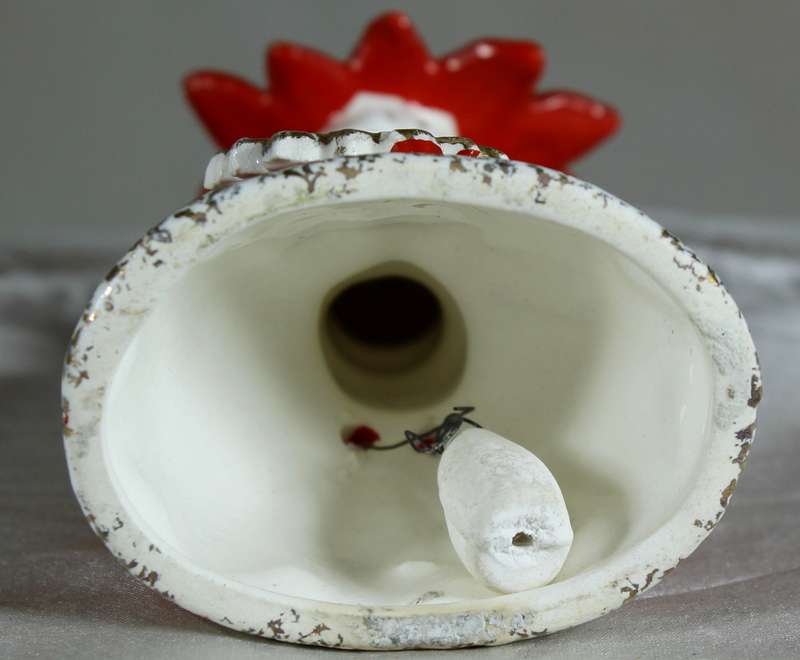 Porcelain angel in red - bell