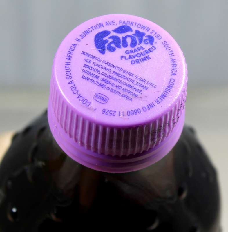 Vintage glass Fanta Grape bottle