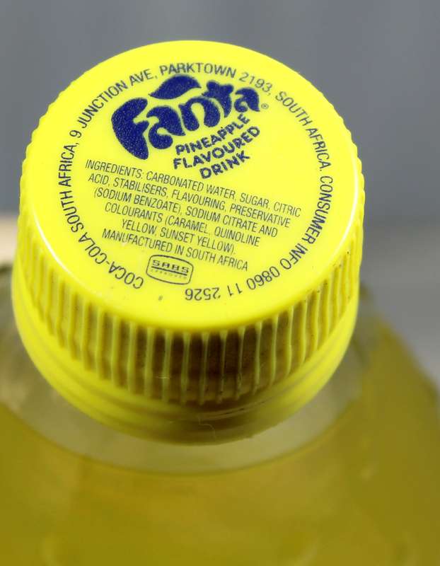 Vintage glass Fanta Pineapple bottle