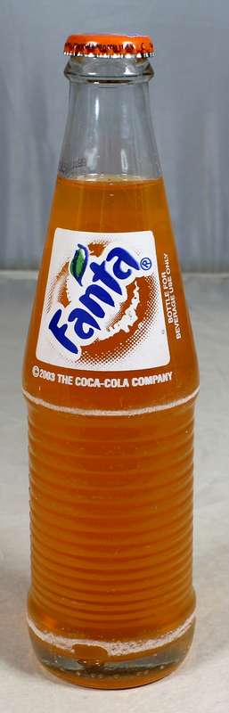 Vintage glass Fanta Orange bottle