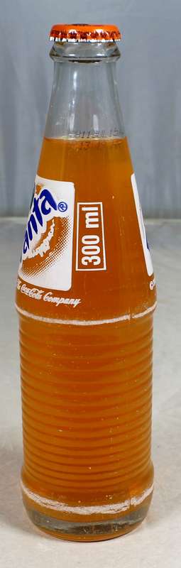 Vintage glass Fanta Orange bottle
