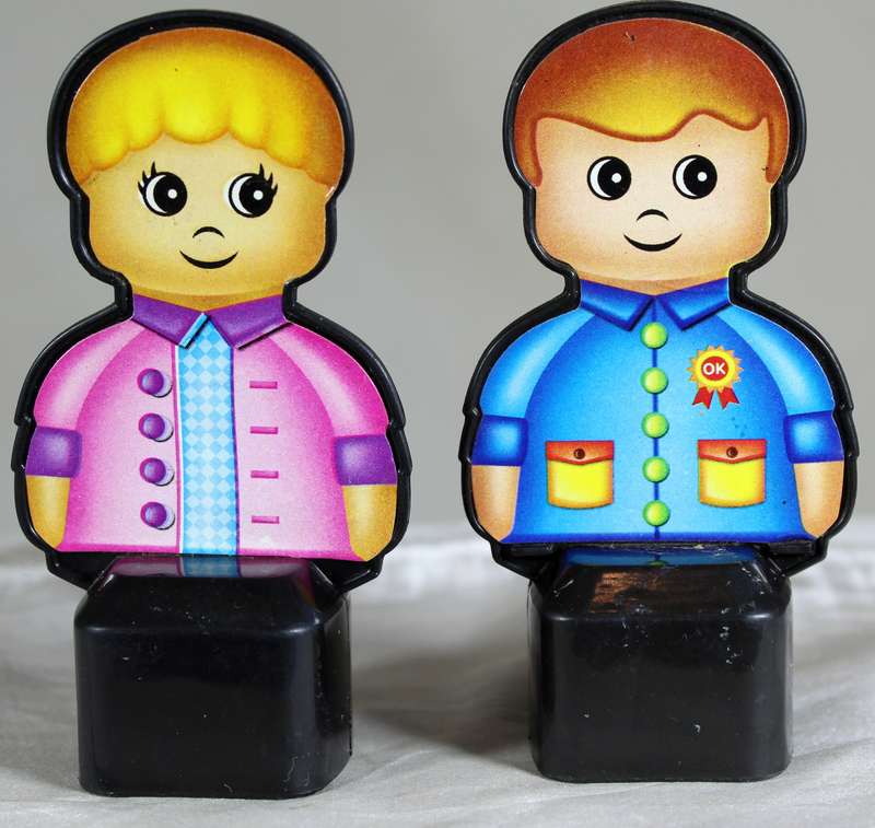 Pair of topper toys