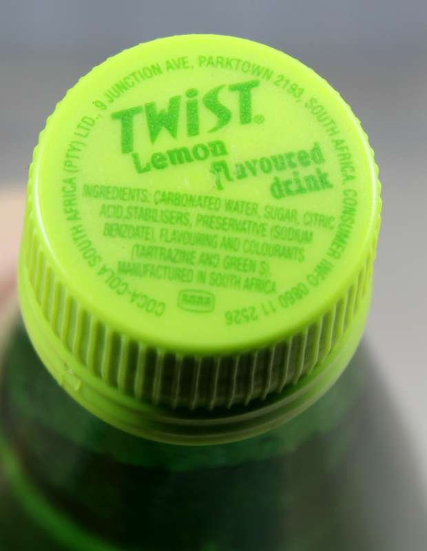 Vintage glass Twist bottle - Lemon