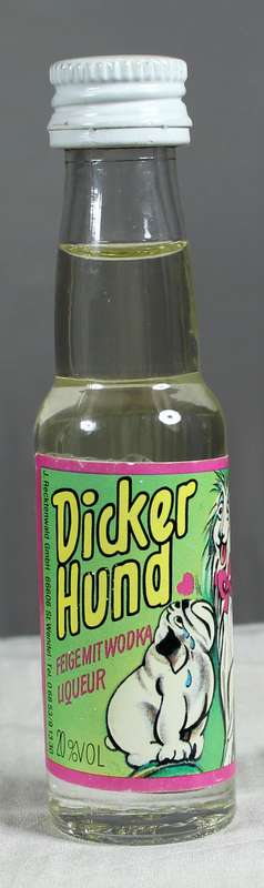 Mini liquor bottle - Dicker Hund
