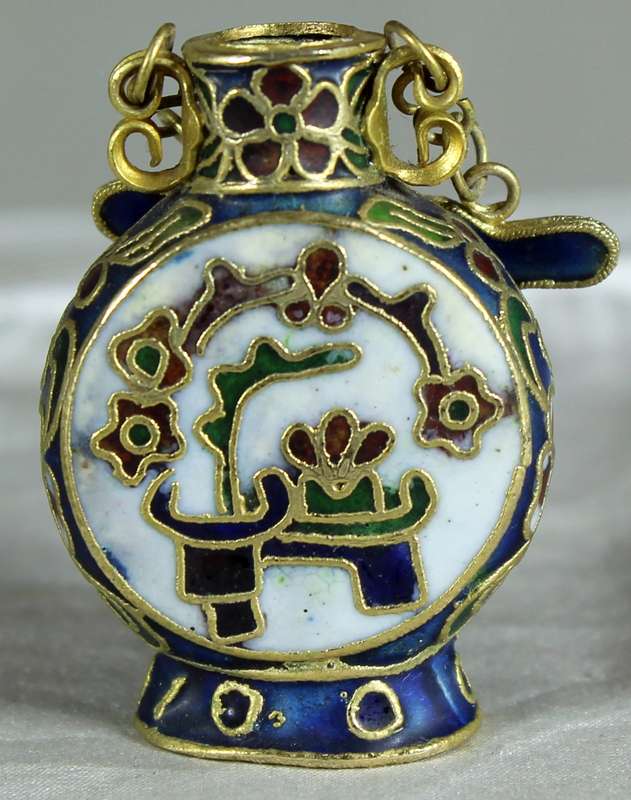 Cloissone miniature perfume bottle