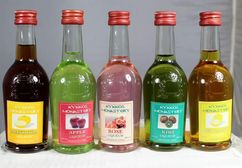 Mini liquor bottle - set of five Kykkos Monastery liqueurs