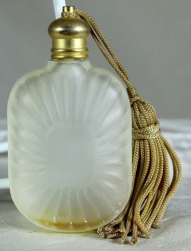 Vintage glass art studio frosted miniature perfume bottle