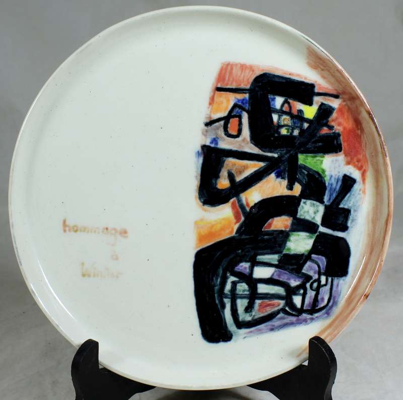 Hand made & painted display plate - Hommage to Winter
