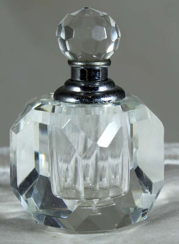 Small lead glass perfume bottle