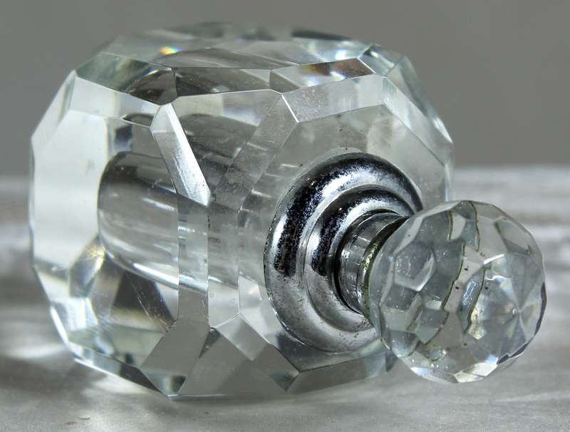 Small lead glass perfume bottle