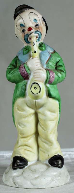 Clown playing an instrument