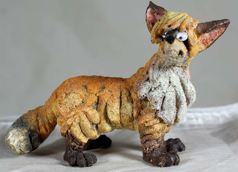 Fox with bulging eyes
