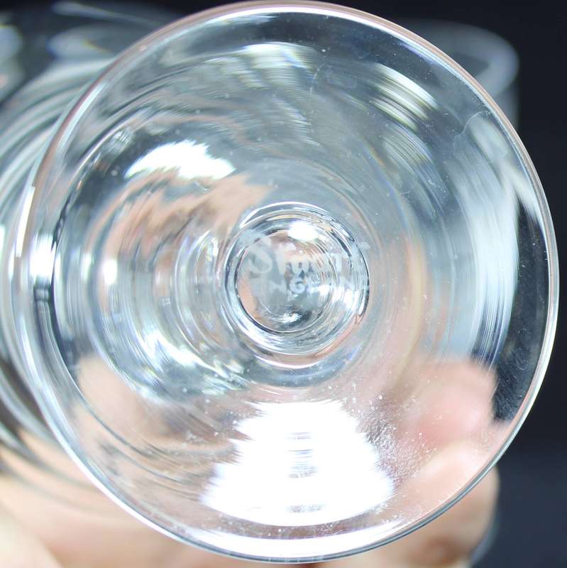 Set of five ribbed Stuart crystal glasses
