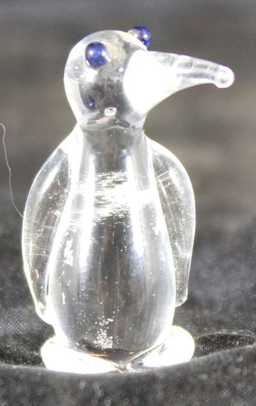 Miniature glass penguin