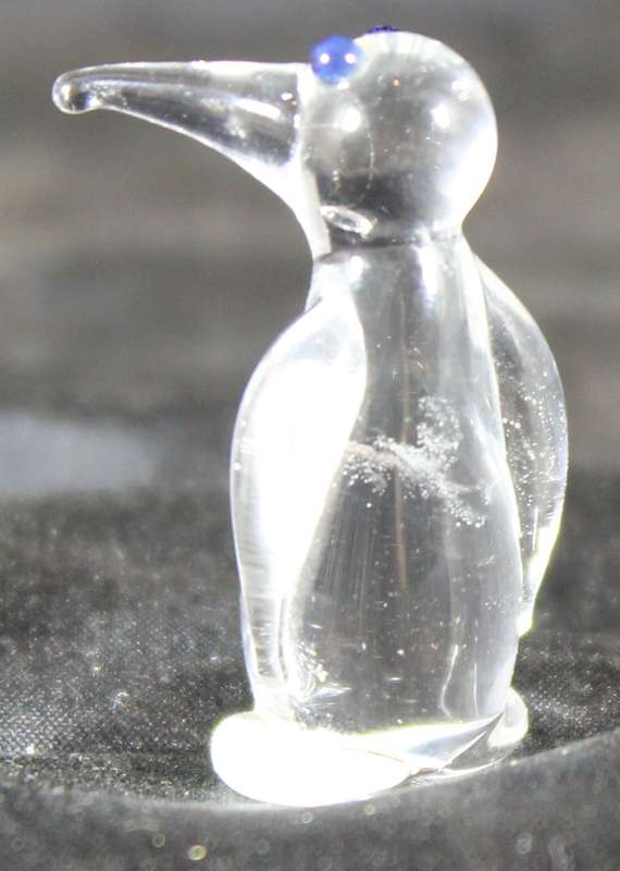 Miniature glass penguin