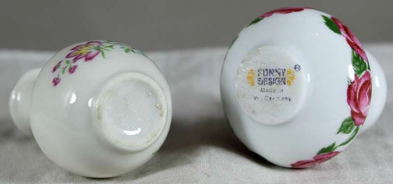 Miniature pair of posy vases