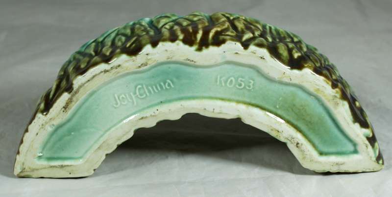 Joy China (sister company to Lucia ware) half moon planter with rabbits
