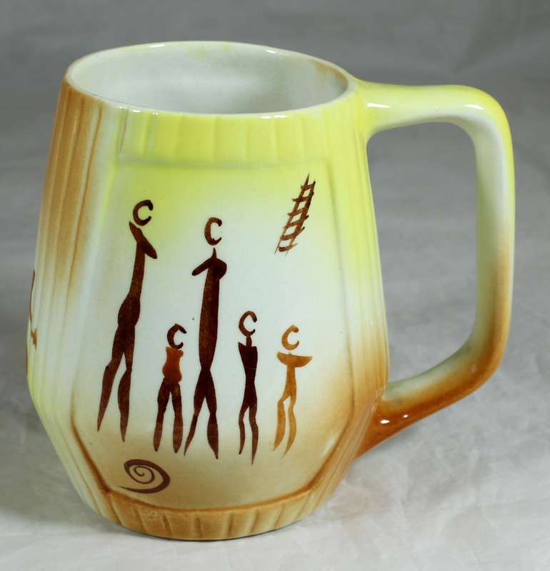 B.E.P hand painted mug with rock art