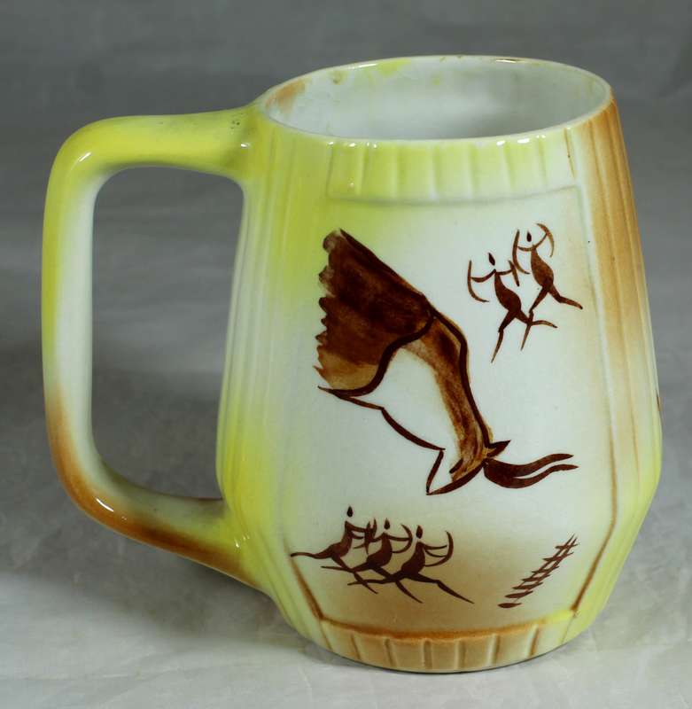B.E.P hand painted mug with rock art