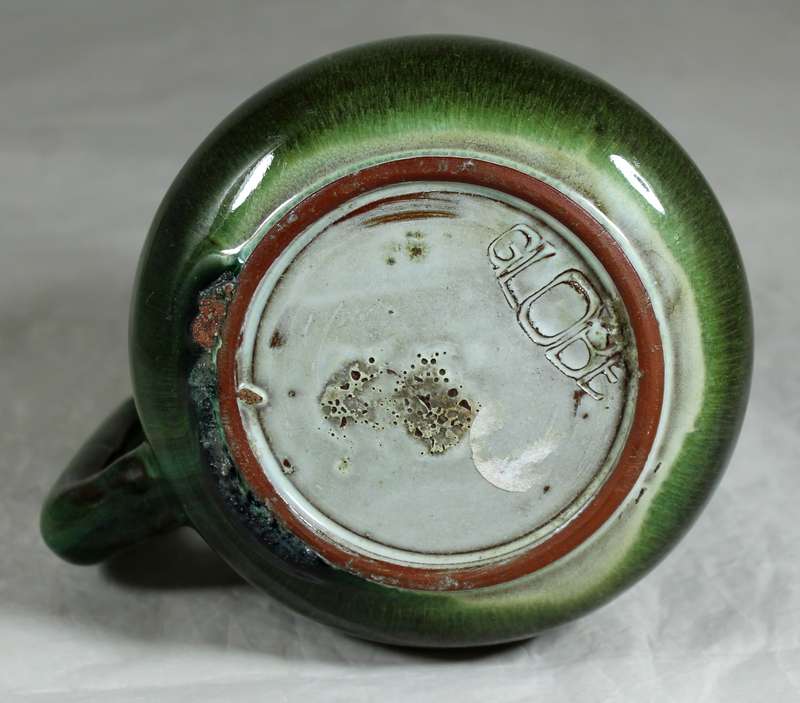 Green Globe potteries mug