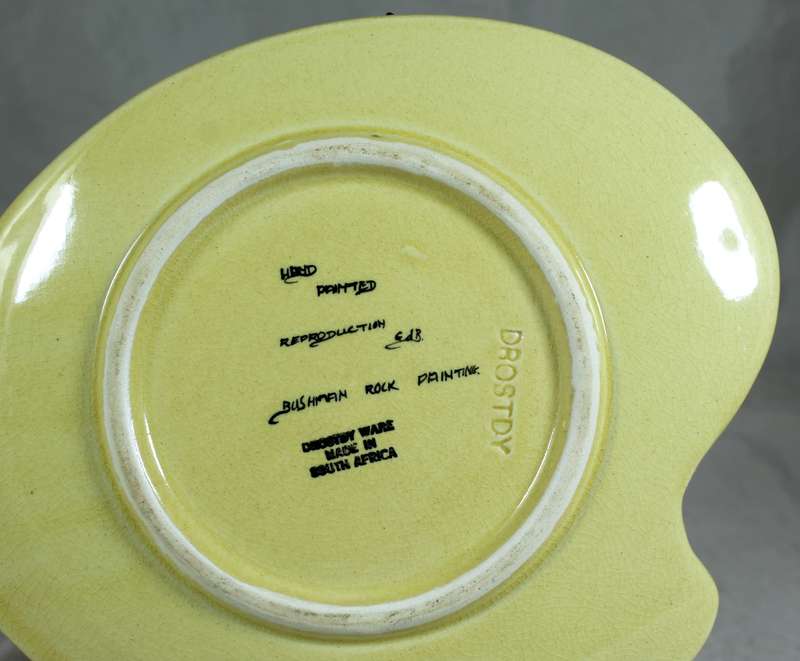 Drostday hand painted bushman rock painting plate