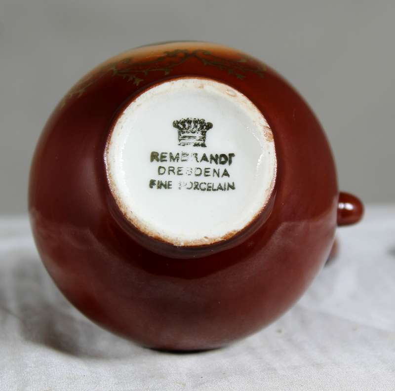 Rembrant Dresden small jug with cupid scene