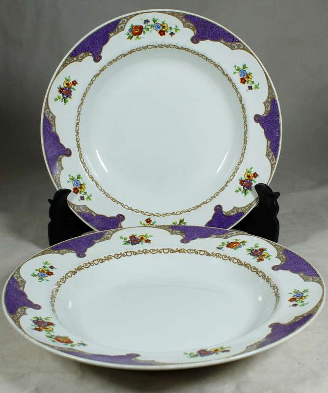 Burleigh Ware - Pair of soup plates