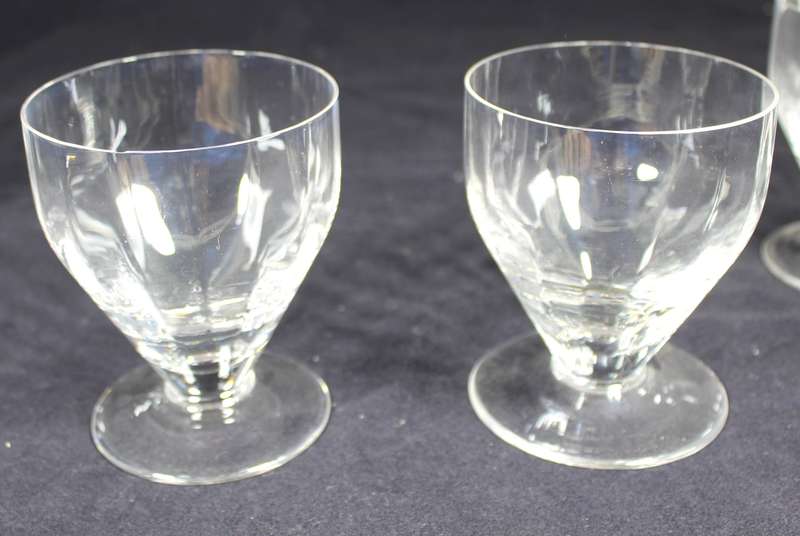 Set of five whisky crystal glasses