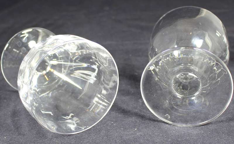 Set of five whisky crystal glasses