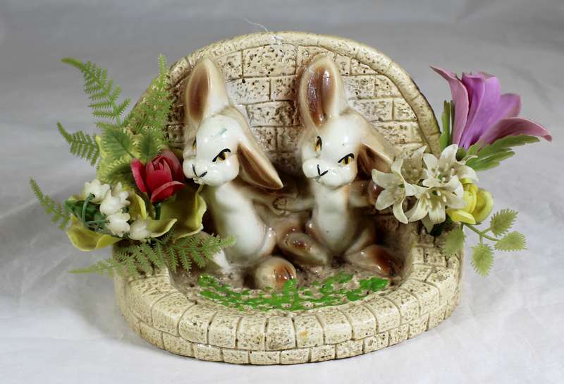 Bunny's sitting in a fountain