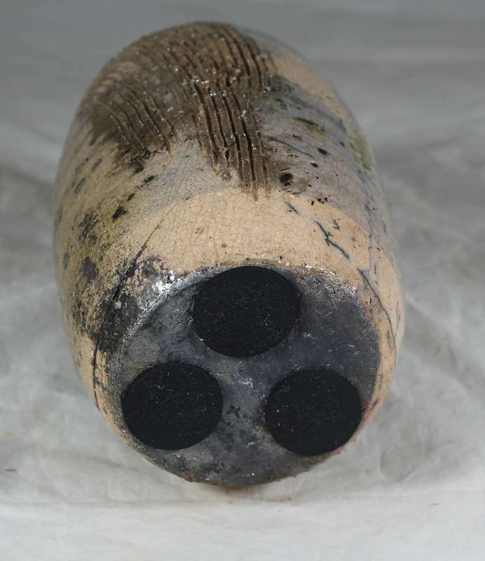 Hand made ceramic vase with glazing