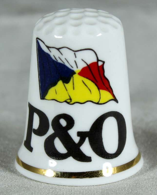 Advertising thimble - P&O - Cottage thimble
