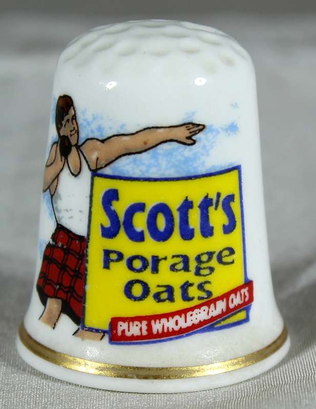Advertising thimble - Scott's porage oats