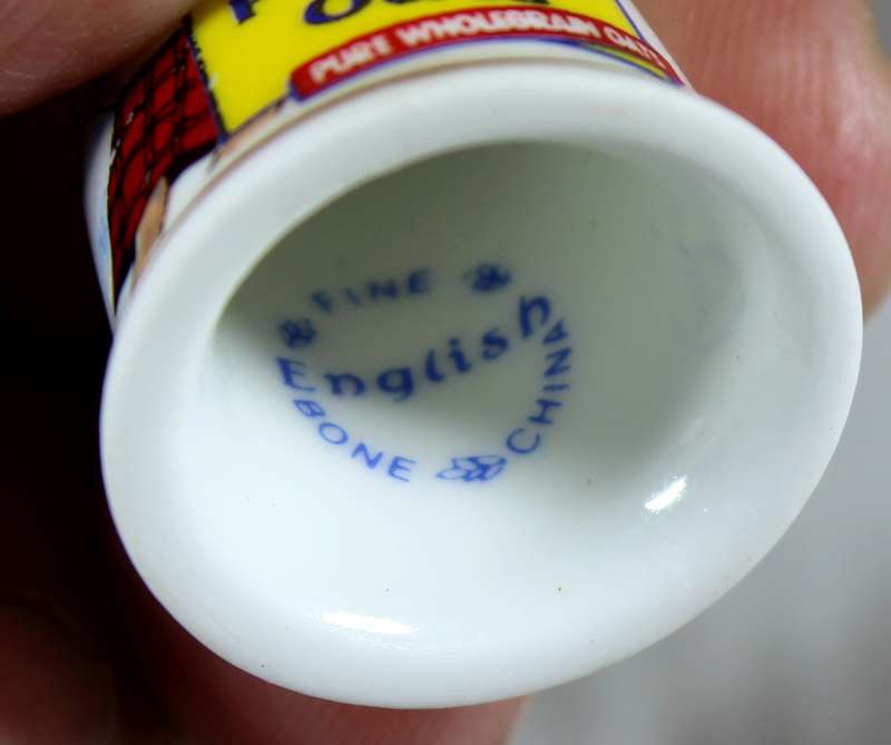 Advertising thimble - Scott's porage oats