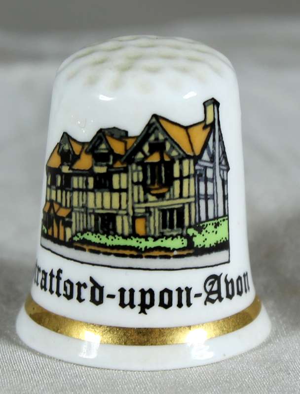 Bone China thimble - Stratfor-upon-Abon - Sampson souvenirs