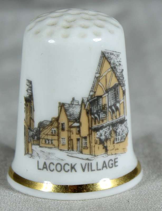 Bone China thimble - Lacock village - national trust