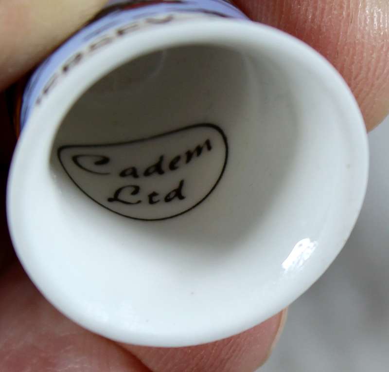Bone China thimble - Mont Orgueil castle - Jersey - Cadem Ltd